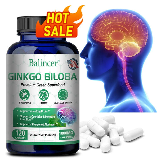 Balincer Ginkgo Leaf Extract Supplement -for Memory Health - Adult Nootropic Focus