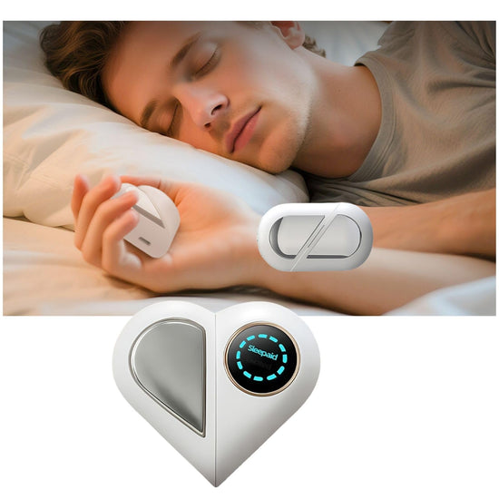 White Handheld Sleep Aid Device: Smart Relaxation Tool with Dual Modes & LED Display – Portable Stress Relief for Adults & Seniors