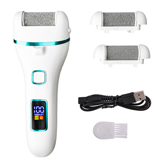 White Electric Foot Callus Remover – Rechargeable & Waterproof