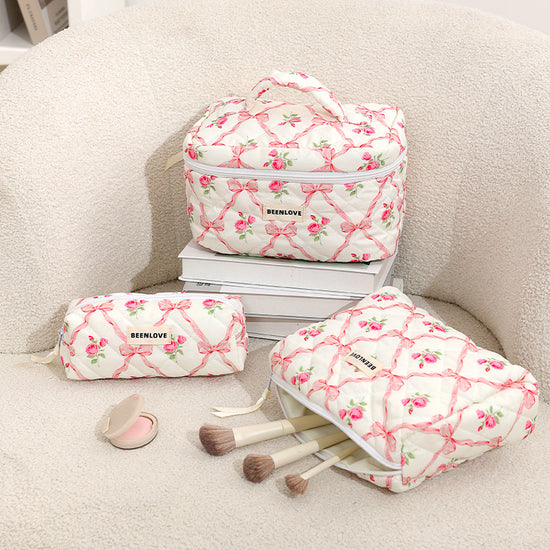 Pink Elegant 3-Piece Cosmetic Storage Set