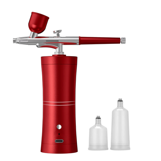 Red Portable Oxygen Infusion Airbrush