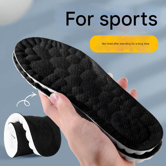 5pcs Black 4D Shoe Inserts – Soft, Breathable, Athletic Support (35–36)