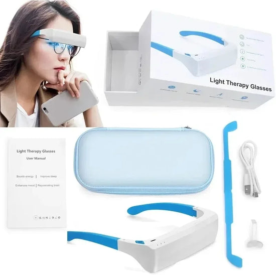 SAD Light Therapy Lamp Depression Mood Therapy Glasses wearable led light